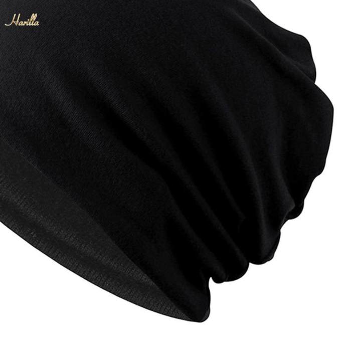 Summer%20Soft%20Cotton%20Slouchy%20Beanie%20Chemo%20Hat%20Women%20Men%20Black%20-%20Image%205