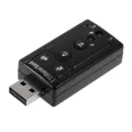 External USB Sound Card and Audio Adapter USB 2.0 Virtual 7.1 Channel Stereo 3.5mm Headphone Audio Adapter Microphone Sound Card and audio enhancer for Gamers. 