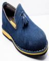 Blue & Brown Suede Shoes for Men. 