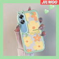 JIUMOO For OPPO A17 A17K Case Fashion Sunny Flower Little Monster Camera Lens Soft Clear Phone Cases Creative Shockproof Transparent Shell Silicone Protective Cover. 