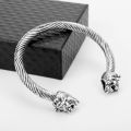 【Hengli jewelry story】Fashion Trendy Open Lion Cuff Bracelet Bangles For Women Animal Lion Charm Bracelet Women Men Jewelry Birthday Gift. 