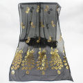 Women Silk Scarf Summer Lotus Sunscreen Seaside Beach Towel Pond Moonlight Thin Yarn Scarf Ink Painting Flower Plum Bossom Girls. 