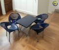 Pure Material Crystal Chair | Wifi Chair Set of 6 + Table | Premium Quality Chair | New design | Beautiful color | Steel legs | Italian sofa. 