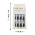 24pcs Fake Black Nail Long Ballet Reusable Adhesive Acrylic Press On Set Nails Artificial False Nails Arts  Encounter. 