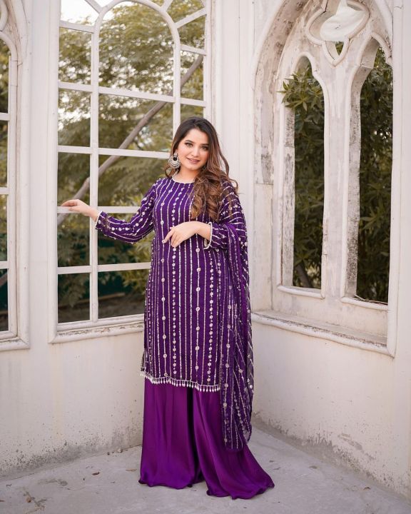 Stylish%20Heavy%20Embroidery%20Hania%20Amir%203%20Peice%20Dress%20For%20Girls%20-%20Stiched%20Suit%20Sequence%20Pearls%20Embroidered%203%20Pc%20Dress%20For%20Women%20-%20Unique%20and%20Elegant%20Premium%20quality%20-%20Image%208