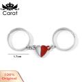Carat Love Heart Couple Ring Half Love Heart Magnetic Couple Rings Valentine's Day Gift Jewelry for Men Women Fashion Accessories Magnetic Ring. 
