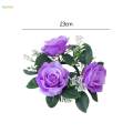 Candle Rings Wreaths, Small Wreath, Pillar Candle Holder, 23cm Artificial Floral, Flower Garland for Window,. 