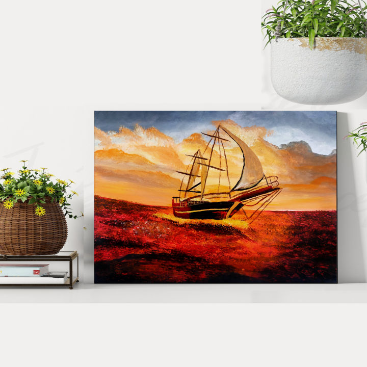 Boat%20Handmade%20Painting%20on%20Canvas%20Home%20decoration%20items%20Wall%20Art%20for%20Home%20Decor%208x12%20inch%20/%2012x18%20inch%20/%2020x14%20inch%20/%2020x30%20inch%20-%20Ayesha%20Art%20Centre%20-%20Image%205