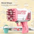 Bubble Gun Machine, 32 Holes Bubble Machine, Gatling Bubble Machine, Bazooka Bubble Machine for Children Adults, Wedding, Party, Outdoor Game. 