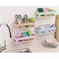 Punch-free Bathroom Shelf Plastic Bathroom Vanity Holder Shelf Storage Organizer. 