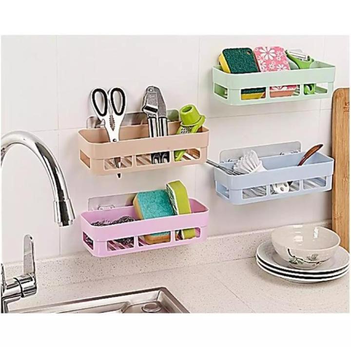 Punch-free Bathroom Shelf Plastic Bathroom Vanity Holder Shelf Storage Organizer