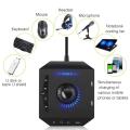 Phoinikas T10 Multi-Switch Usb Hub Audio Adapter External Stereo Card With 3.5 Mm Headphones And Microphone Jack Black. 