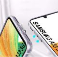Ultra Clear Slim For Samsung A33 Shockproof Anti-Slip Grip with Best Camera Protection & Anti-Dust Plugs Back Cover Case. 