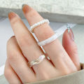 Yfashion Resin Rings Plastic Rings Hand Jewelry Trendy ple Girlfriend Birthday Gift For Women Teen Girls color. 