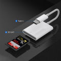 For iPhone Multi Card Reader for Lightning SD TF Memory Card Reader Support IOS13 14 For Huawei USB Type C Adapter Cardreader. 