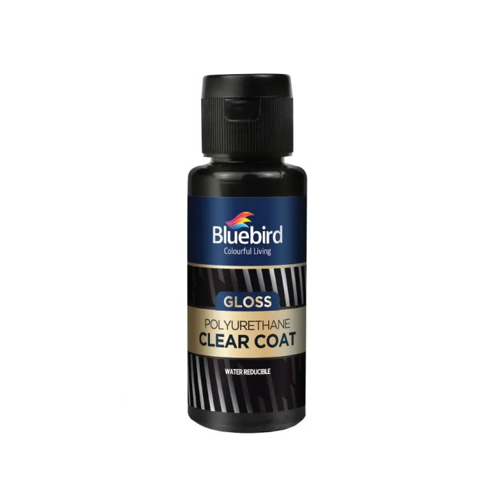 Bluebird Polyurethane Clear Coat Varnish SEMI GLOSS (Water based Lacquer) - 100ml
