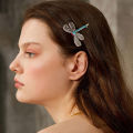 Crystal Dragonfly Hair Clip Brooch Hair Accessories Exquisite Retro Personality Fashion Elegant Metal Hair Clip Women Cute Hairpin. 