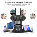 15 MP =5MP+5MP+5MP  Ptz Wifi Outdoor Security  Camera Lens, 3 Screen, CCTV,Color Night Vision Auto Tracking, Waterproof15MP WiFi Camera with Three Lens Three Screen Color Night Vision PTZ Outdoor Waterproof Security IP Camera CCTV Surveillance Cam. 