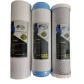 Axtron RO Water Filter Cartridge Set – 10-Inch PPF, GAC & CTO Filters for Domestic Reverse Osmosis Water Filter Systems. 