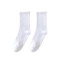 Socks mid-cut sports black and white summer men and women raw socks thin couple ins minimalist style basketball stockings. 