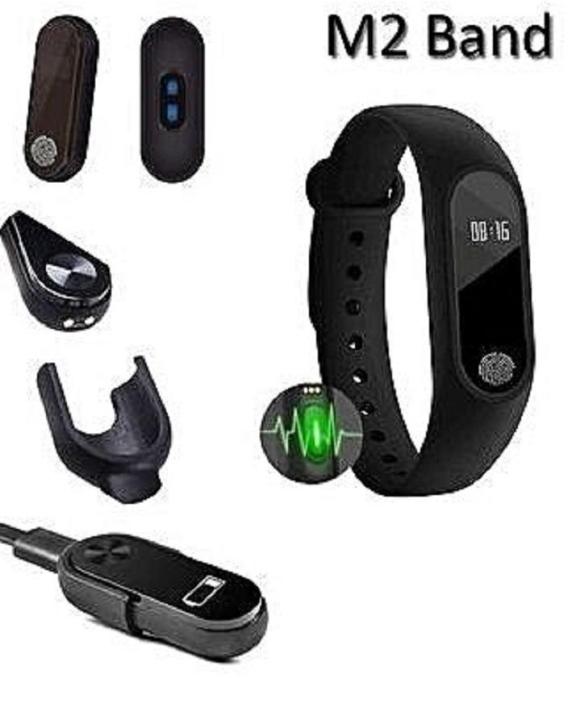 M2 Smart Band With Heart Rate Sensor Features And Many Other Impressive Features, Water Proof Or Sweat Free Compatible With All Device (Black)