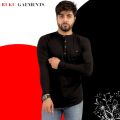 Ruku Garments Full Sleeves Kurti Style Plain Tshirt For Men. 