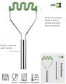 Silicone Potato Masher, Stainless Steel Handle & Core, Food Mashers Kitchen Utensil, Vegetable Ricer & Avocado Blender, Scratch-Resistant & Heat-Resistant. 