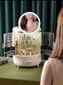 Fashion Cosmetics Storage Box With Large Capacity Waterproof Dustproof Lipstick Skin Care Products Makeup Organizer Drawer Rack. 