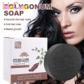 Natural Hair Darkening Shampoo Bar - Hair Care Product - Remove Mites Hair Deep Cleaning Soap - Nourish, Repair, Strengthen Hair Roots - Polygonum Multiflorum Handmade Soap. 