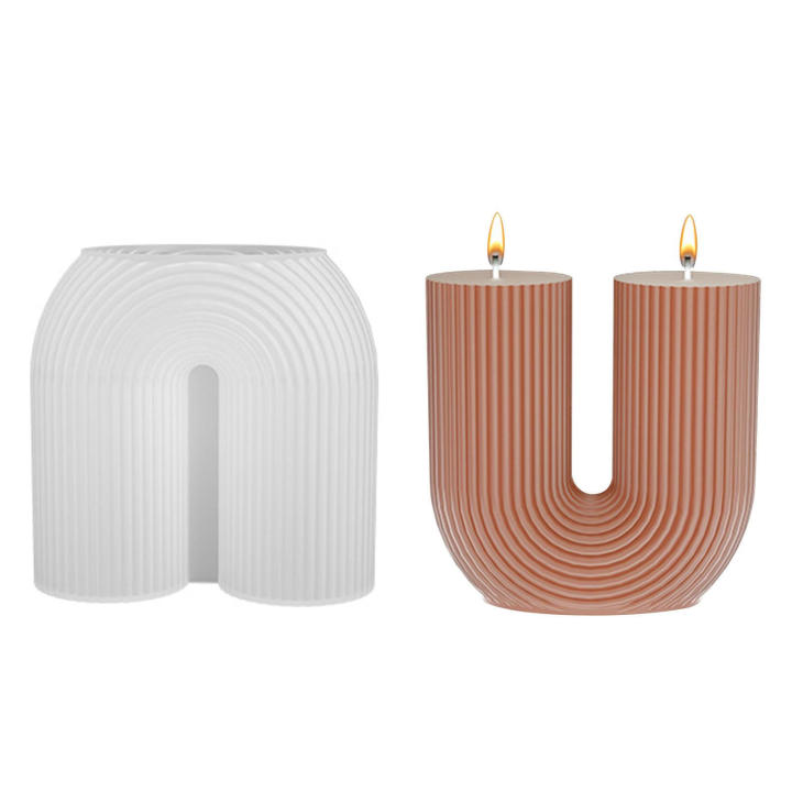 Geometric Silicone Mold 3D Geometric Rainbow Silicone Candle Mold Unique Arch Molds, Creative Diy Handmade Epoxy Resin Molds, Candle Molds For Candle Making Molds For Candles