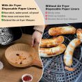 50 Pcs Air Fryer Disposable Paper Liner Airfryer Paper Tray Disposable Parchment Liners Easy Clean Round Non-stick Oil Resistant Air Fryer Non-Stick Mat Steamer Round Paper Baking Mats For Air fryer, Baking, Roasting Microwave Disposable Paper Plates. 