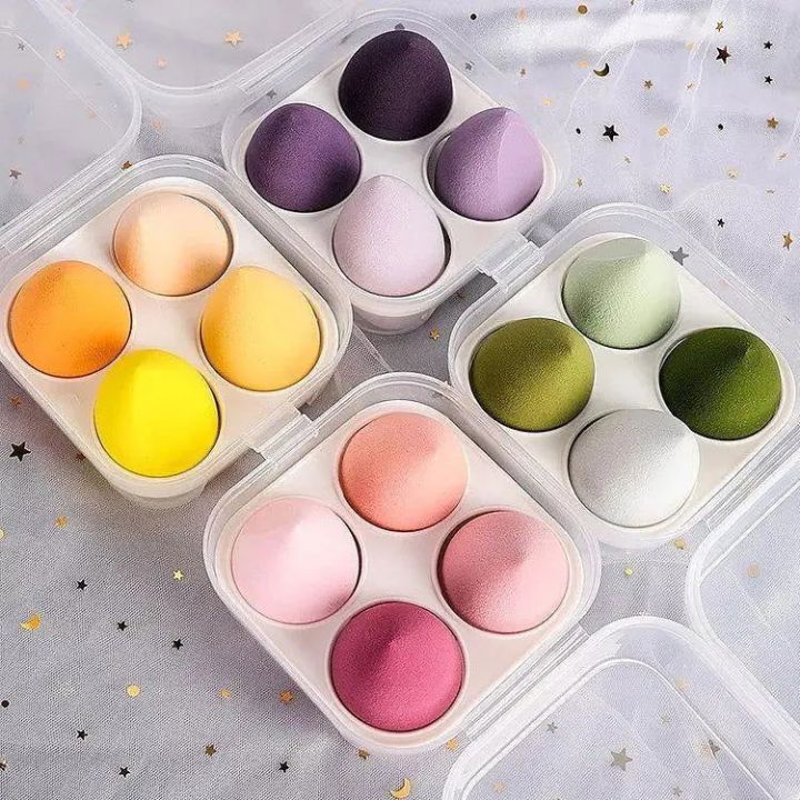4 Pcs Makeup Sponge Set, Beauty Cosmetic Tool, Cosmetic Puff, Soft ...