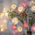 20LEDs String Romantic Flower Lights Warm White Lighting LED Rose Flower Lights for Fairy Garden. 