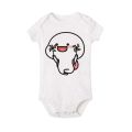 QUBY Theme Baby Cartoon Short Sleeves Baby Onesies QUBY Logo Baby Jumpsuit. 