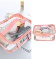 "Transparent Cosmetics Pouch | Convenient Travel Makeup Bag with Waterproof Protection". 