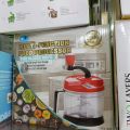 2L MANUAL MULTI FUNCTION FOOD PROCESSOR WITH SHARP FIVE BLADS FOR VEGETABLE AND MEAT EASY TO CARRY. 