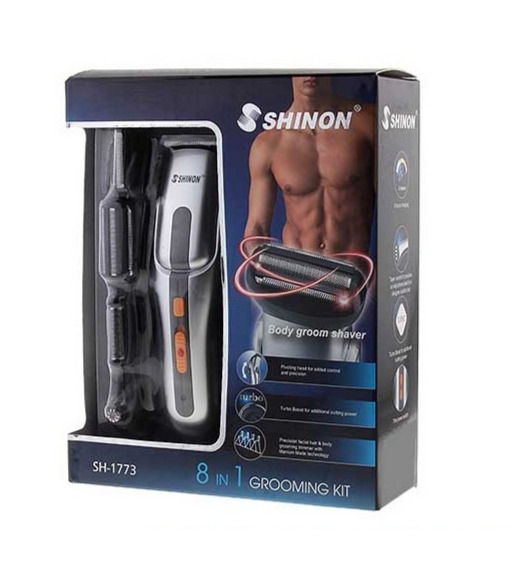 Shinon Rechargeable All in one Grooming Set Beard & Hair Trimmer Men Body Groomer Electric Shaver Hair Clipper for Eyebrow Nose Ear