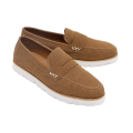 Men's Formal Suede Shoes - Classic Slip-On Loafers | Includes Suede Care Accessories like Polish, Spray & Brush. 