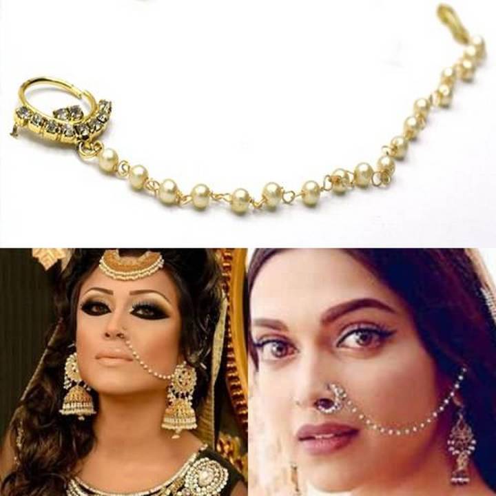 Indian Nose Nath Small 2 Line Chain Mhg