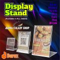 Brochure Holder - Brochure Stand - Menu Display Stand - Menu Stand - Picture Frame - Flyer Holder - sign Didplay Stand - Acrylic Brochrue Holder - Desk Brochure Stand - QR Code Display Stand - Restaurant Menu Display - Alpha Galaxy Shop. 