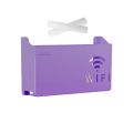 (Purple) Wall-mounted router box Office Media Decor Console Wifi Wifi box Wireless storage boxes Rack Bracket Hangings Wall Shelf. 