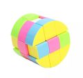 3x3x3 Magic Rubik's Cube block Cylinder Speed professional Puzzle Cube fidget toy | Gol Cube with Vivid Colors and Smooth Rotation. 