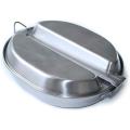 STAINLESS STEEL LUNCH BOX / MESS KIT - Made in USA - Used Container Item. 