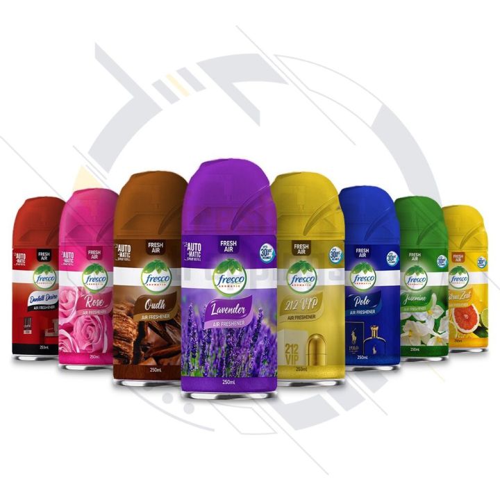 Fresco Automatic Air Freshener Spray Refill New Pack of 08 For Auto Dispenser | 250ML
