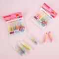 6PCS Fluorescence Pens Small Highlighters Set Multifunctional Permanent Markers For Student Teacher Marking Note Taking. 