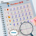 2022 Magic Writing Paste 3D Copybook For Calligraphy Numbers 0-100 Handwriting Textbook Learning Math Book Writing For Kids Toys. 