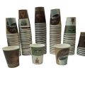 25pcs Disposable Paper Glass Or Cups For Coffee And Tea 230ml 8oz With Lids. 