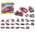 Decool: Architect Creator - 23 in 1 - 278 Pieces Red Super Speedster Race Car Building Blocks Set - 3110. 