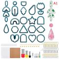 142Pcs Polymer Clay Cutters Set 24 Shapes Plastic Clay Earring Cutter DIY Mold Lonni. 