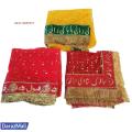 BABA KI RANI Mehndi Mayon Mayu Qabool Hai with Groom Name Customization Bridal Net Fancy Dupatta Wedding Nikah Party - yellow - Fine Tailored Stitch For Shadi Qubool Hai Lace Dupatta Along with Nikah Pen Free Gift for your special day. 